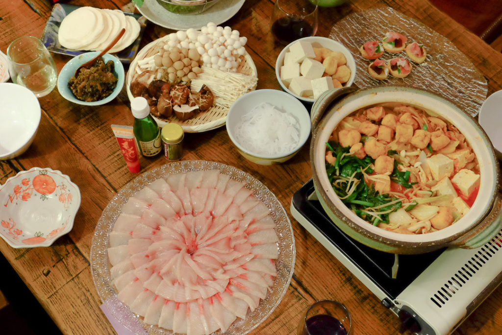 ぶりしゃぶとキムチ鍋