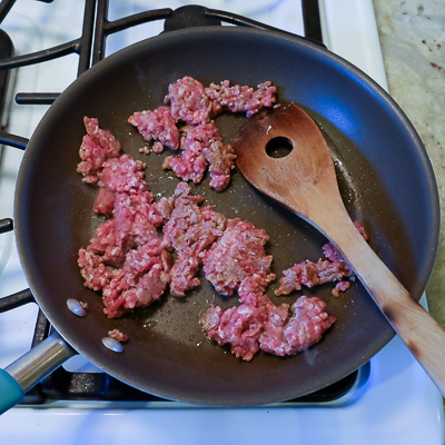 ひき肉とじゃがいものオムレツ・手順２