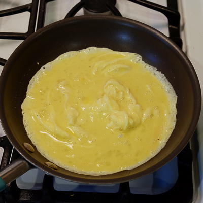 ひき肉とじゃがいものオムレツ・手順６