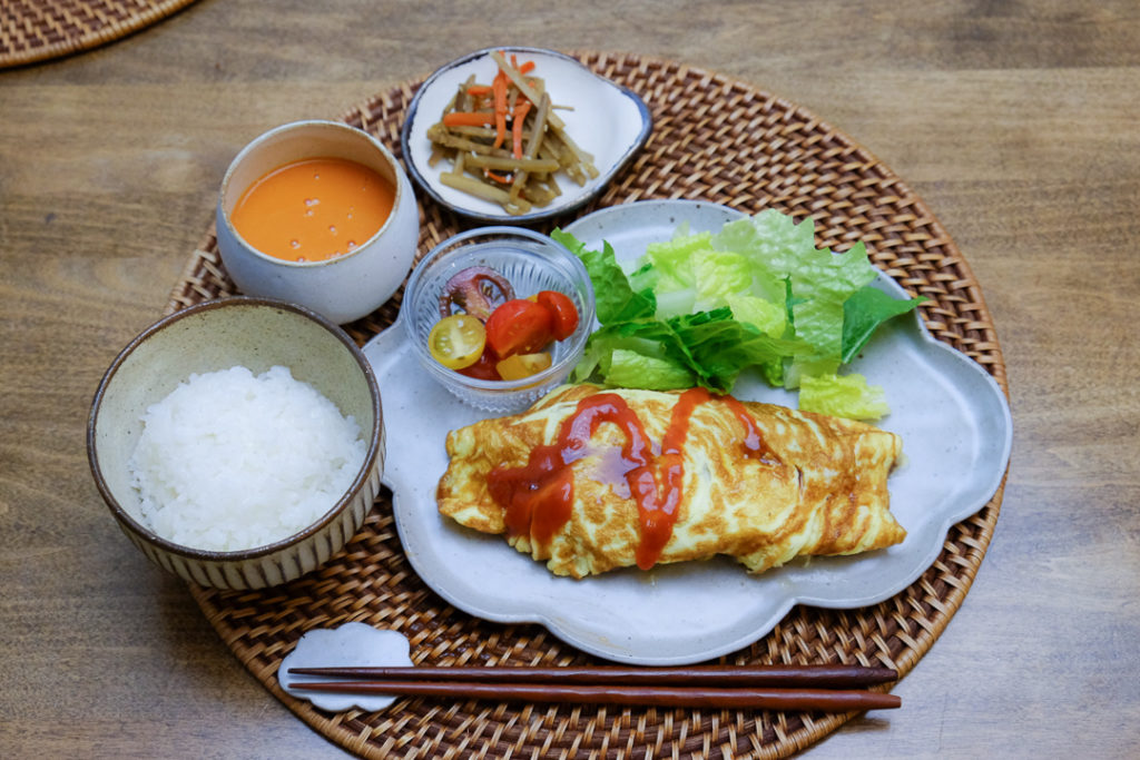 ひき肉とじゃがいものオムレツ