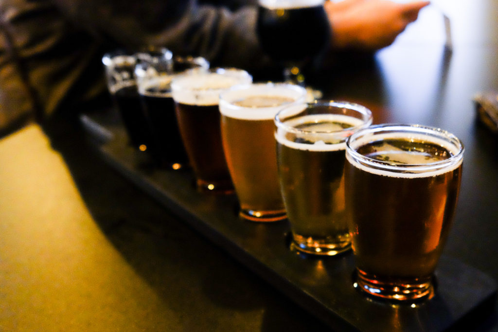 クラフトビールのフライト