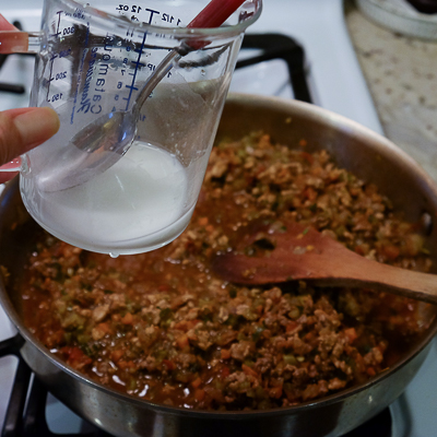 スープカレーの素で作るドライカレー・手順５