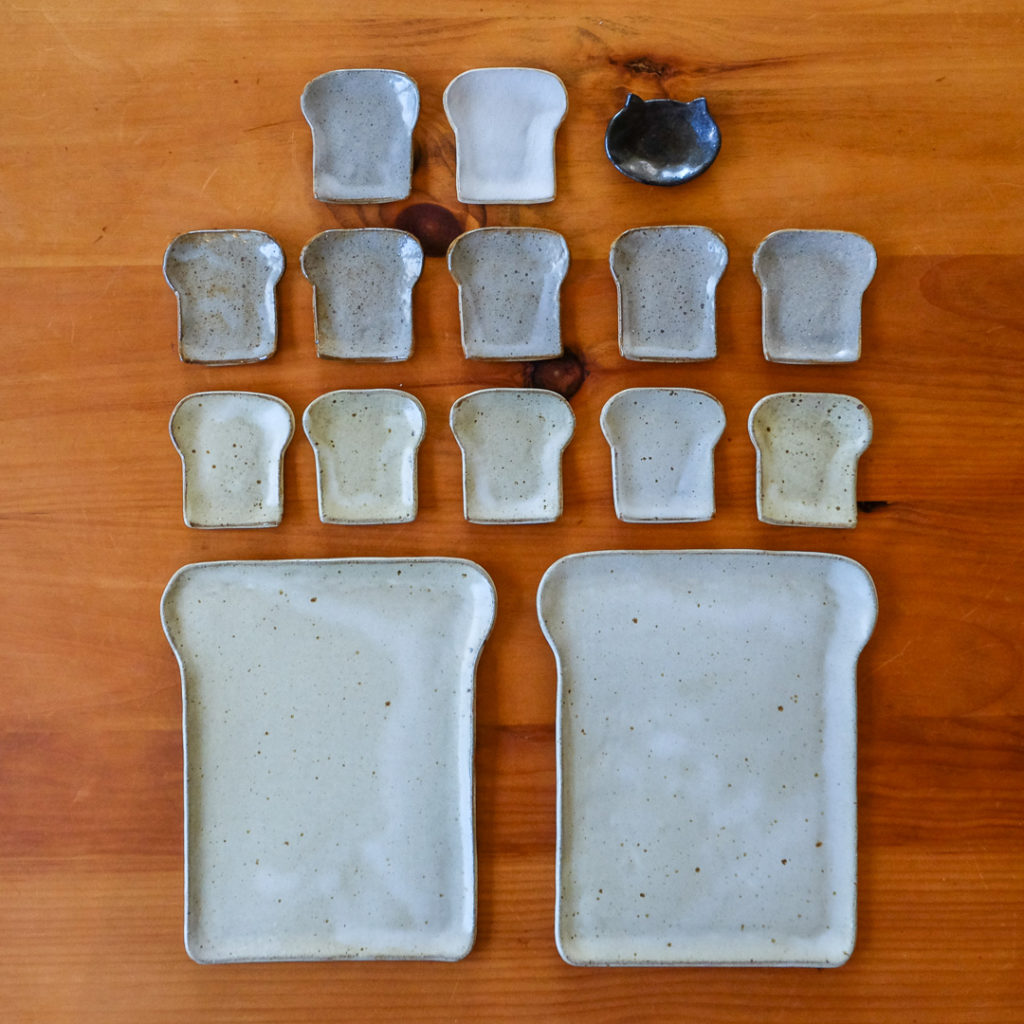 食パン型大皿小皿