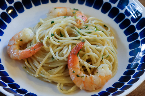 パセリたーっぷりの★シュリンプ・スキャンピ・パスタ