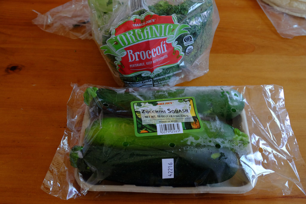 ズッキーニとブロッコリー