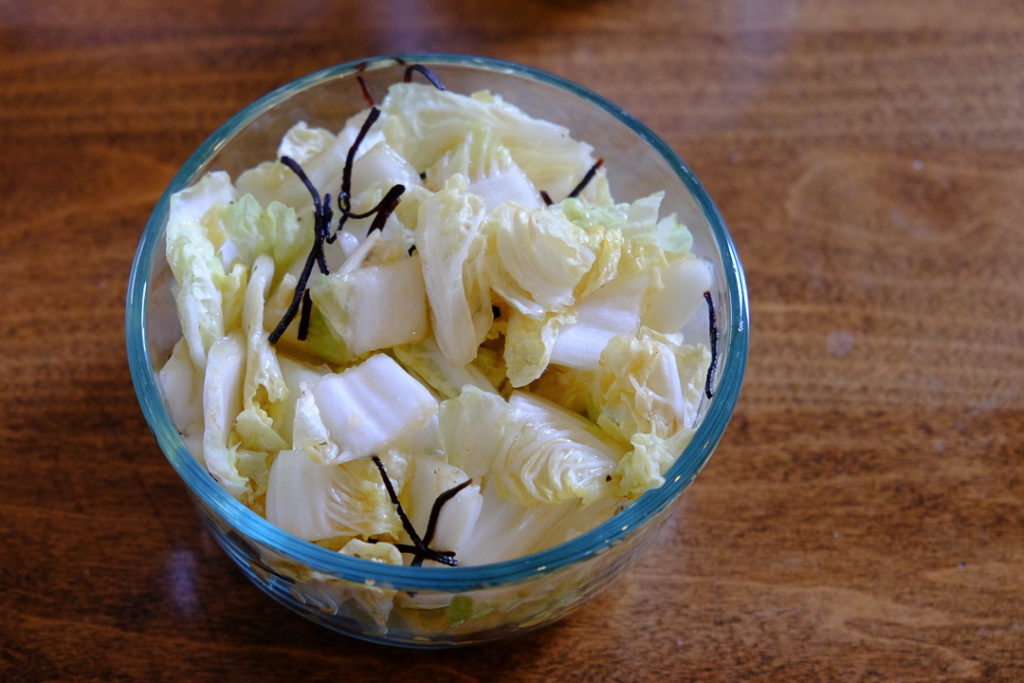 白菜の浅漬け