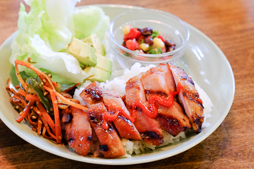 【レシピ】ハワイ風チャーシューチキンのワンプレートディナー