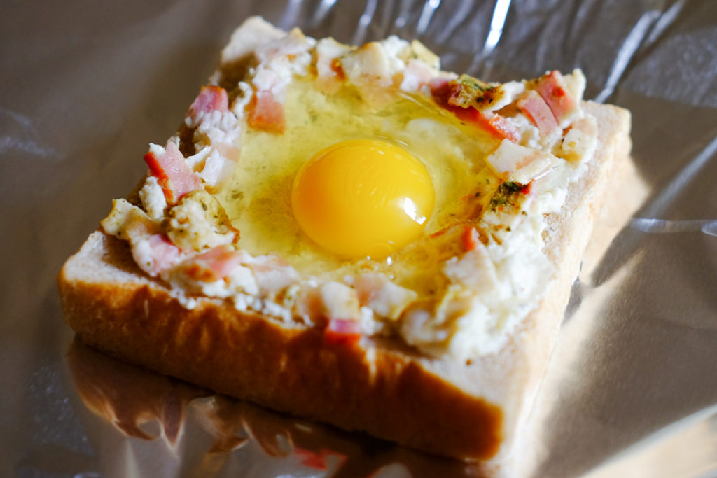 たまごを乗せて