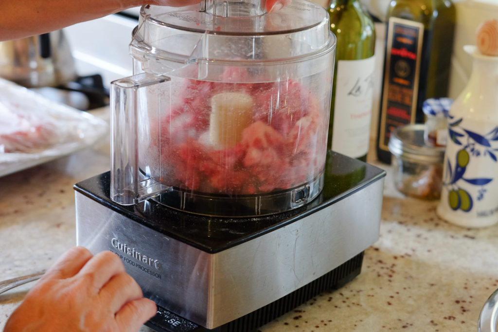 フープロでひき肉づくり