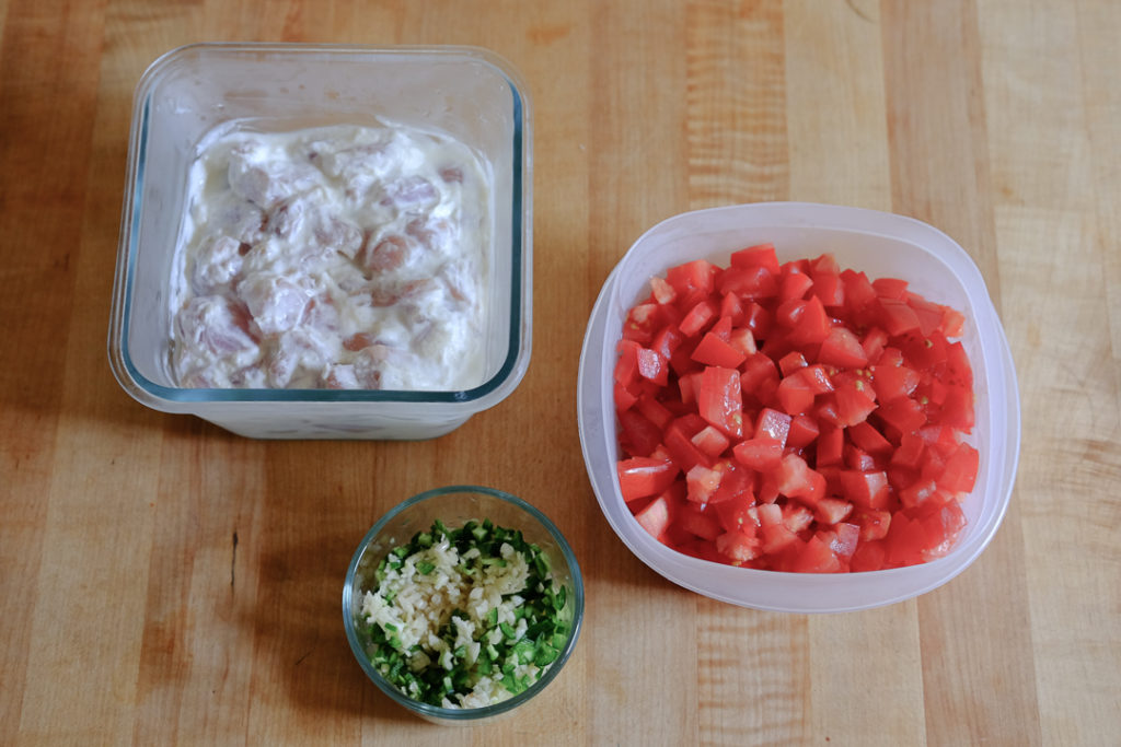 チキンティッカマサラのための下準備