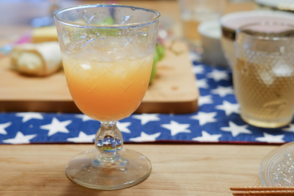 ピーチのカクテル