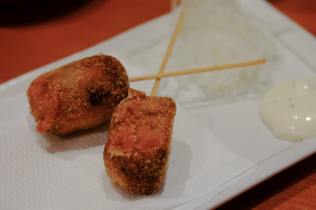 ラフテーの串揚げ