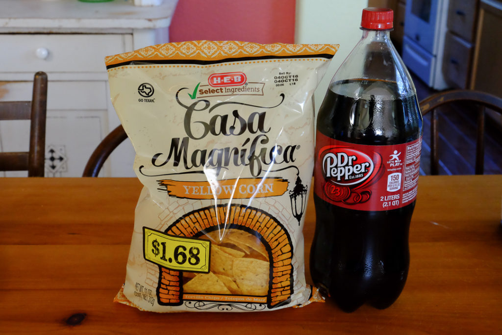 チップスとドクターペッパー