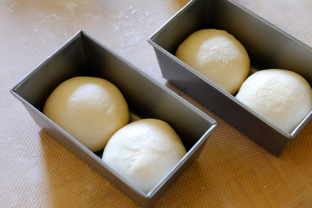 型に入れて発酵させます