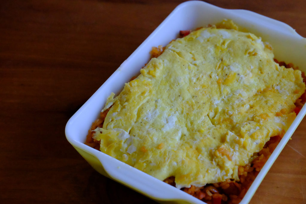 スコップオムライスのできあがり