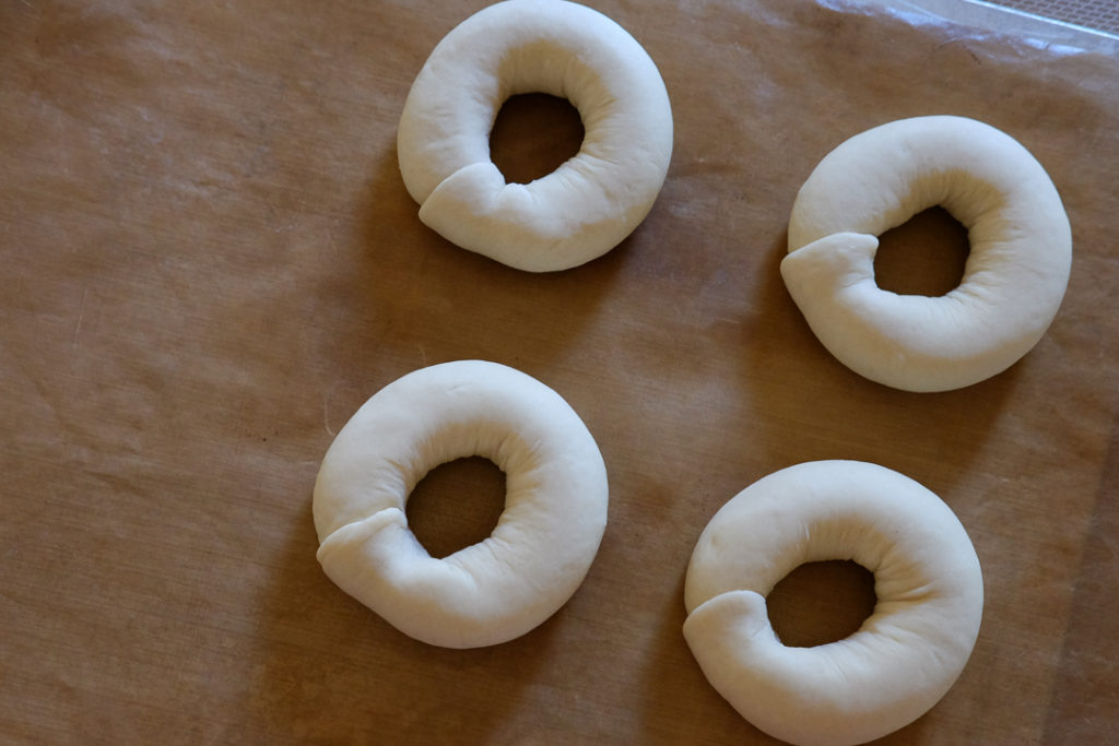 ベーグル成型後