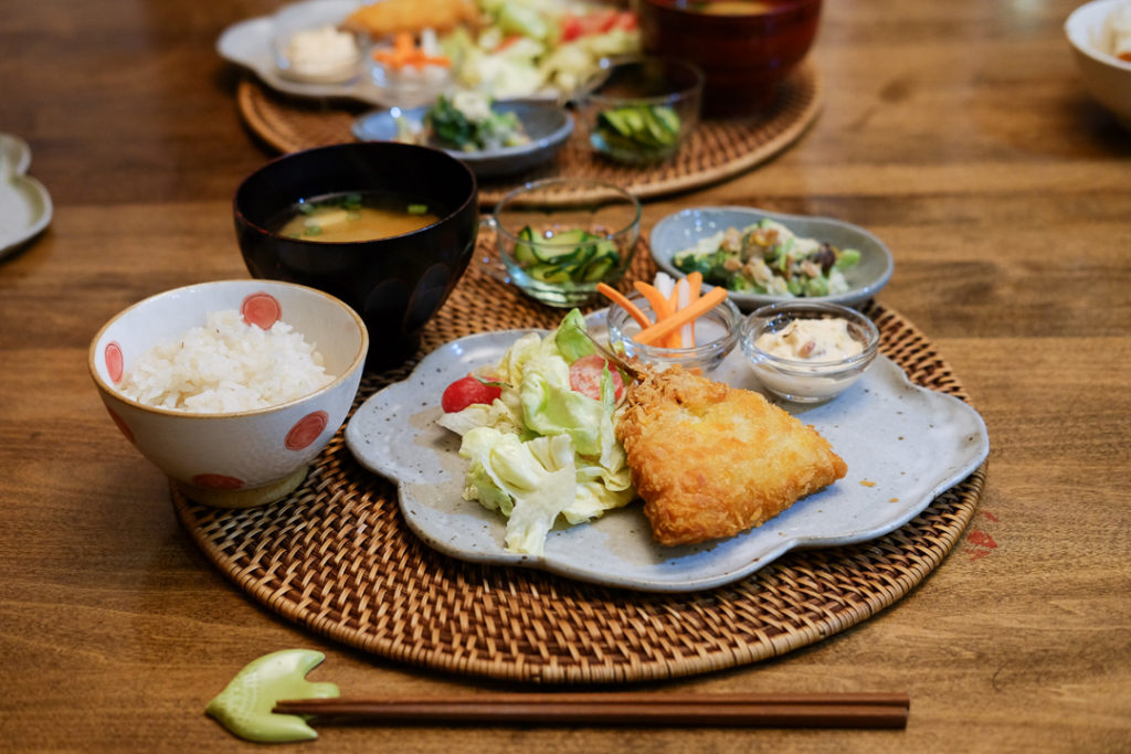 アジフライの献立