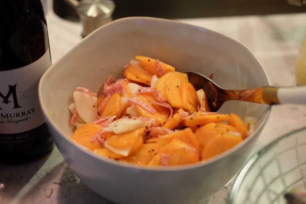 柿とカブのサラダ