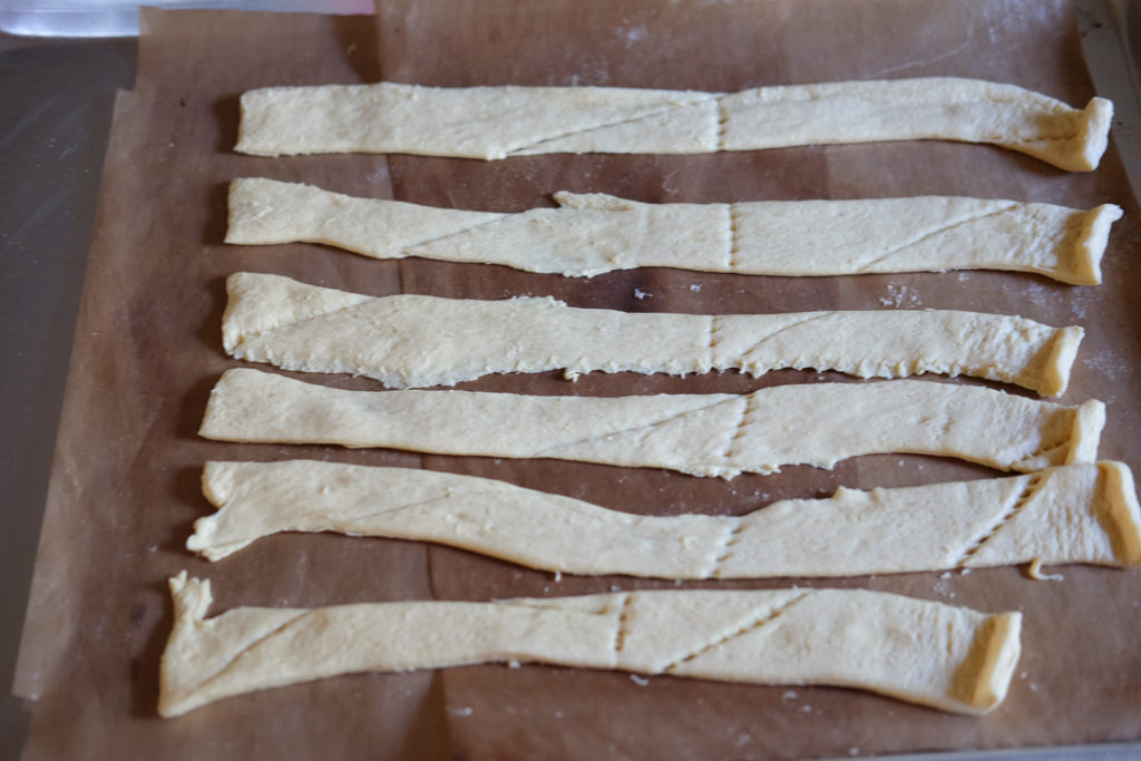 ストリップ状に切ります