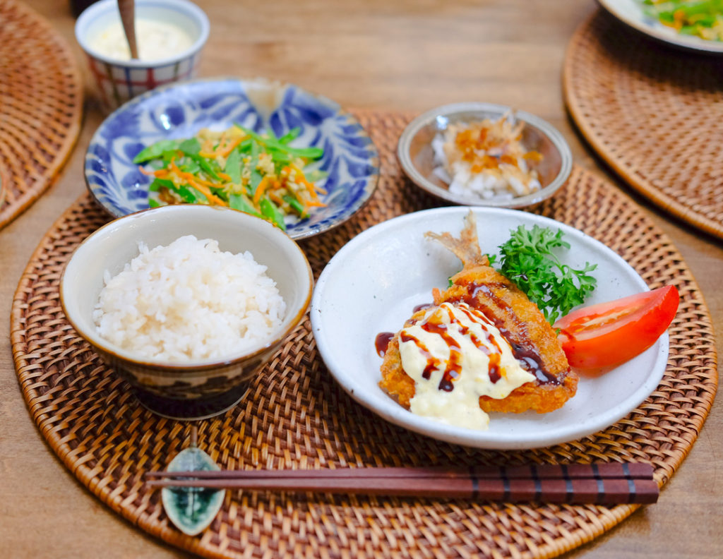 アジフライの献立