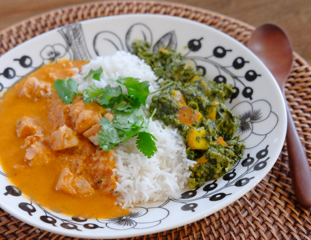 チキンティッカマサラとサグパニール