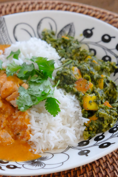 チキンティッカマサラとサグパニール