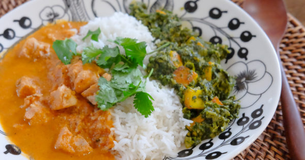 チキンティッカマサラとサグパニール