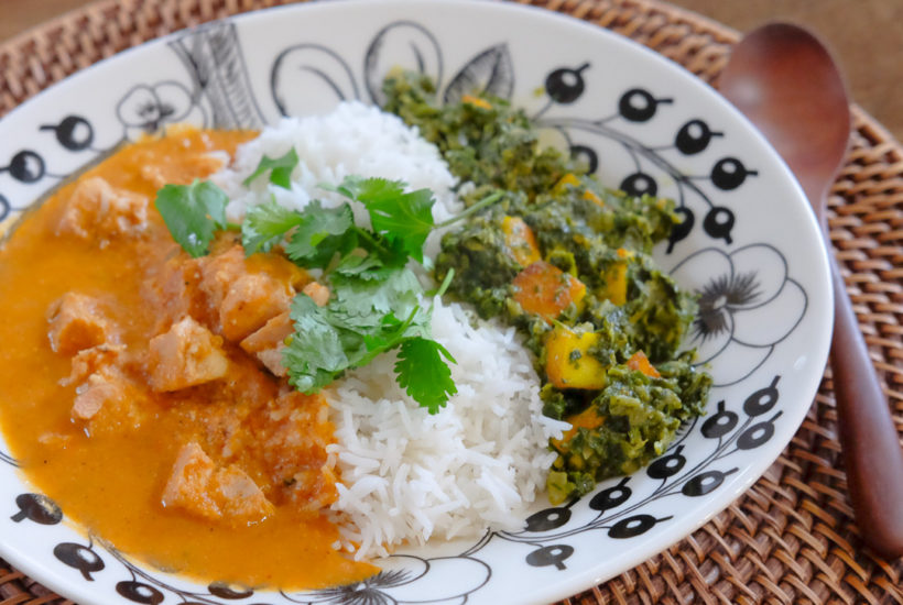 チキンティッカマサラとサグパニール