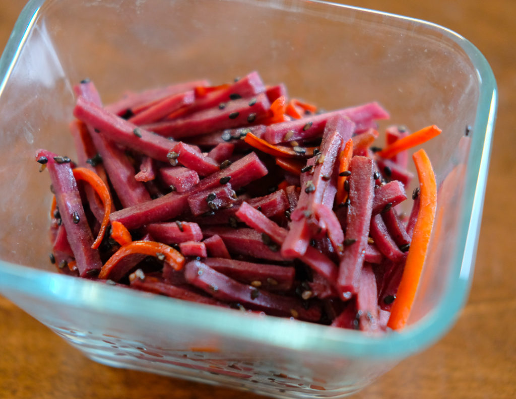 紫芋のきんぴら