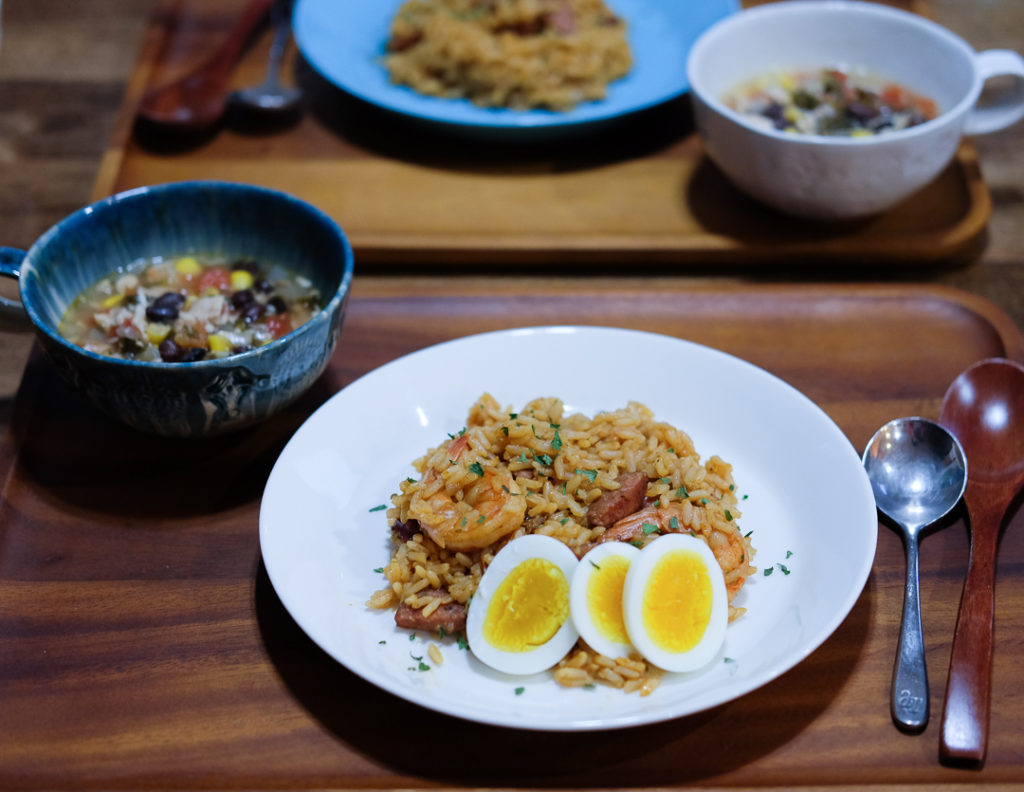 ジャンバラヤの献立