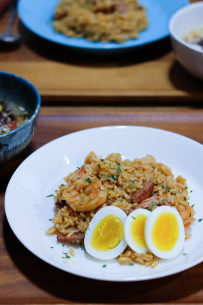 ジャンバラヤの献立