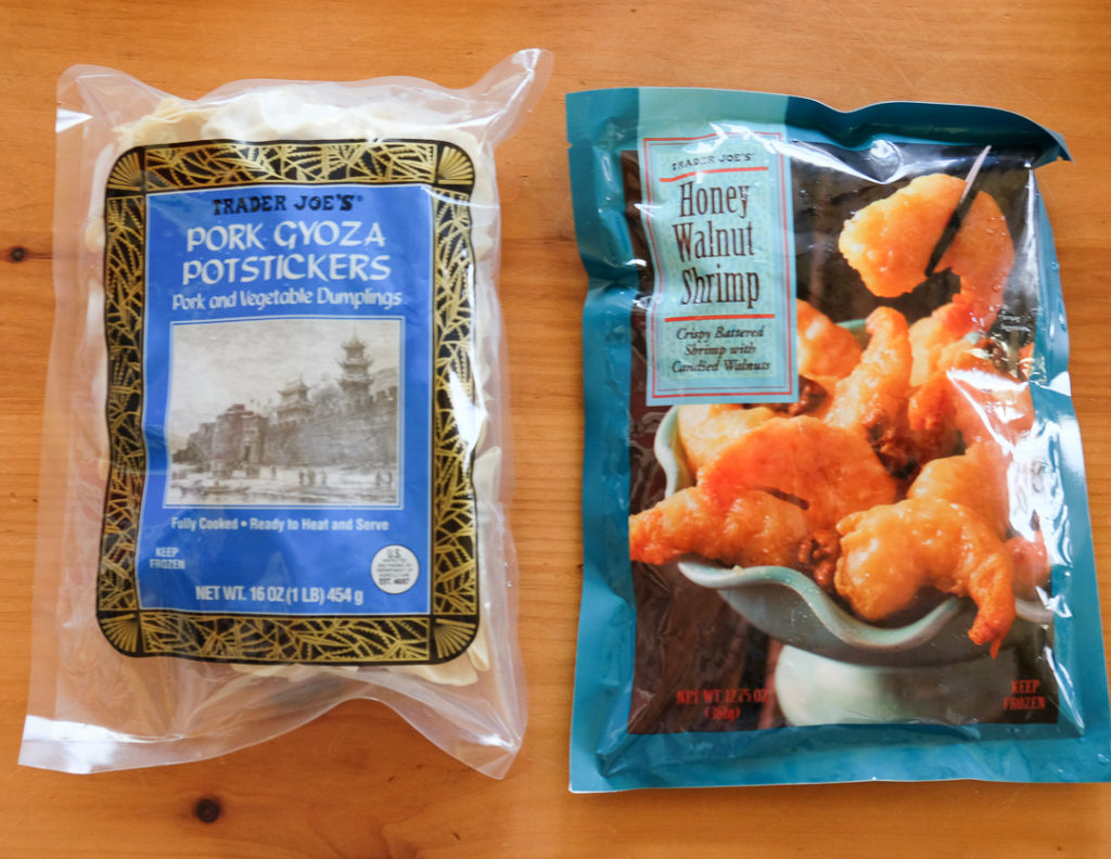 餃子とウォルナッツシュリンプ