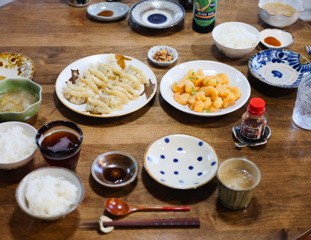 餃子＆ウォルナッツシュリンプ