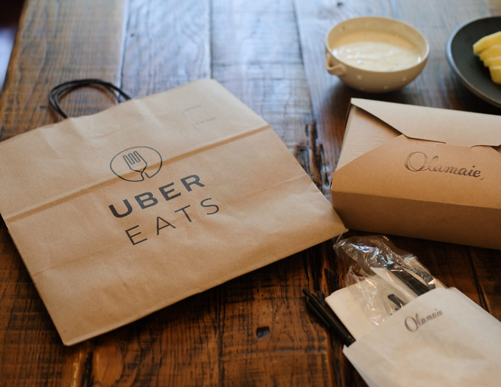 ウーバーイーツ、初体験です。