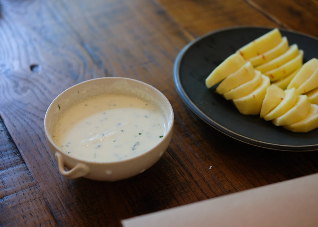 ゴーとチーズフォンデュ、とジャズアップル