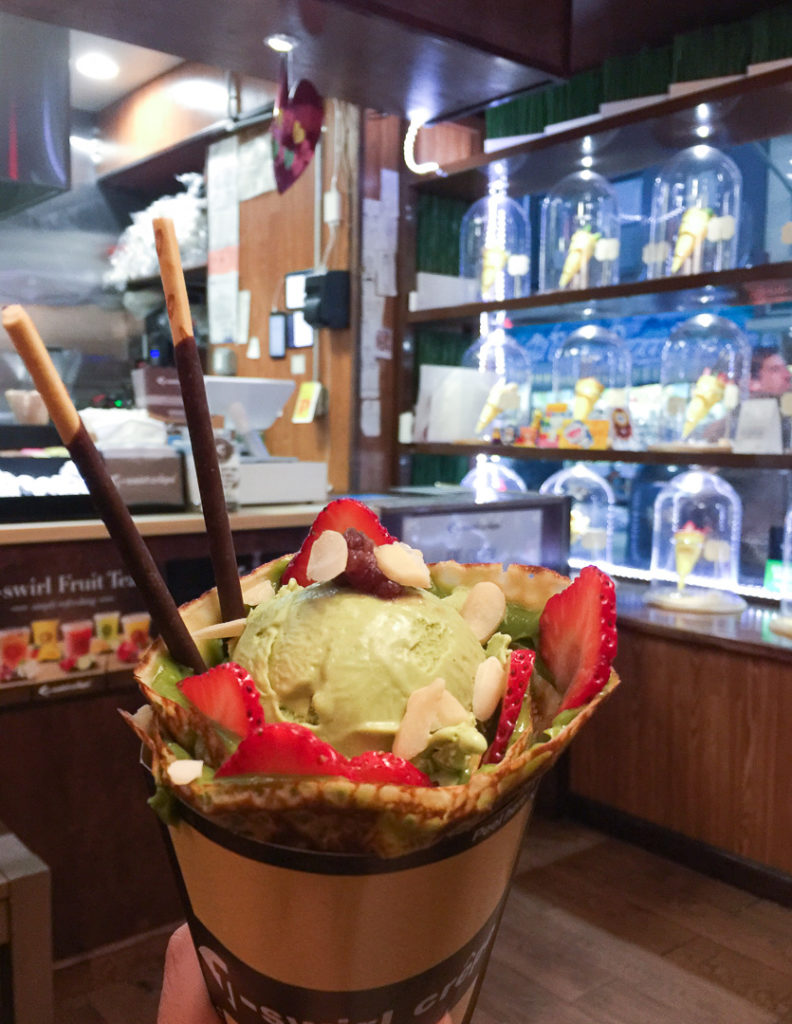 まっちゃと小豆のクレープ