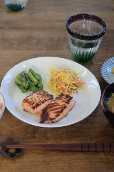 鮭の粕漬けの献立