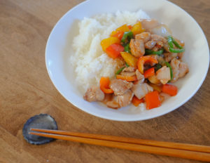 ハラペーニョ入り・鶏肉のオイスターソース炒め