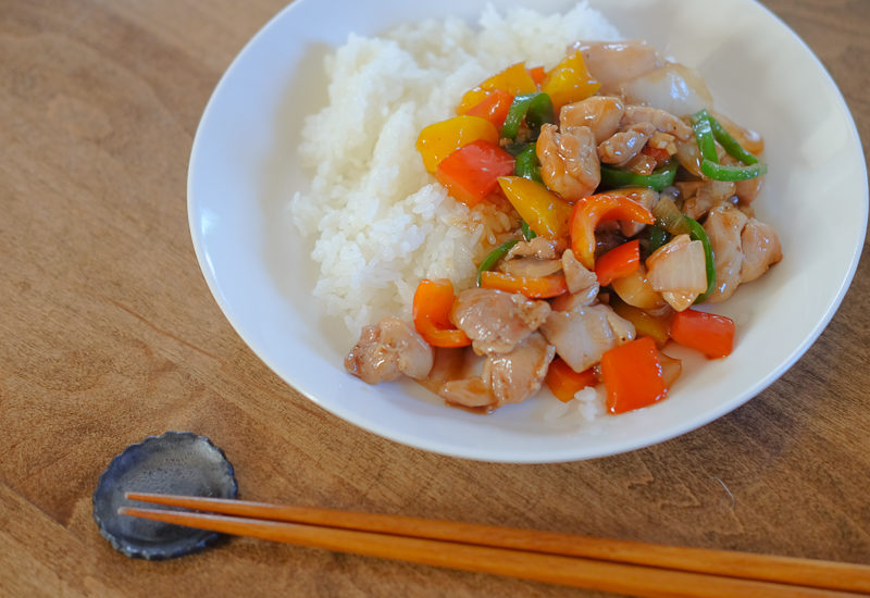 ハラペーニョ入り・鶏肉のオイスターソース炒め