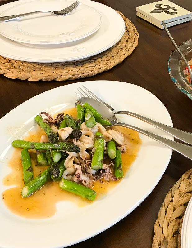 イカとアスパラのソテー