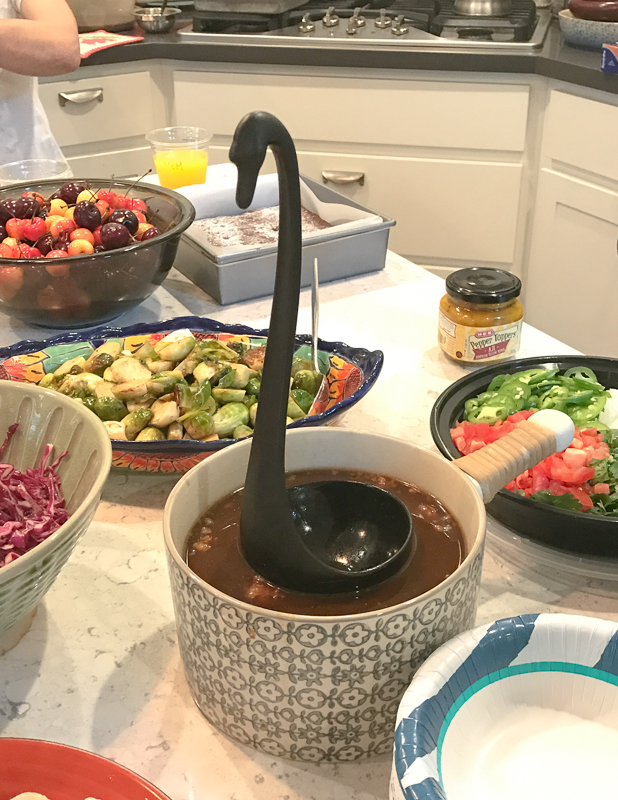 スープに浮かぶおたま