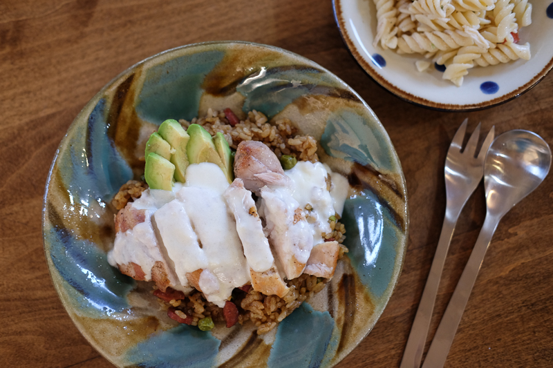 ホワイトソースをかけて