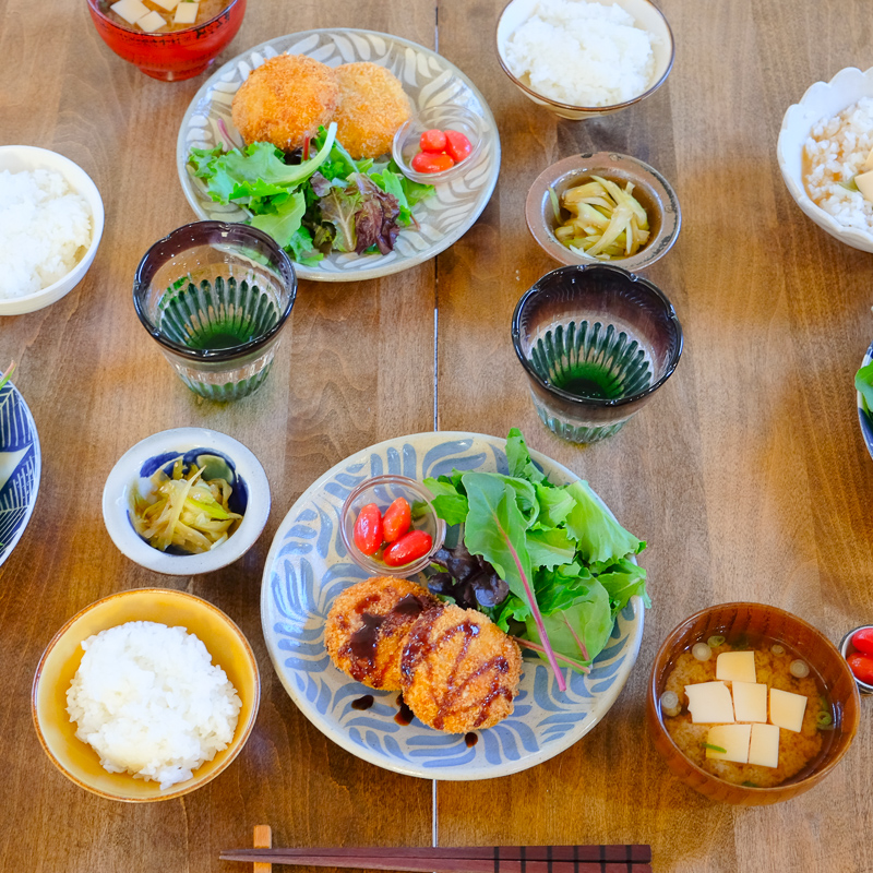 コロッケ定食風