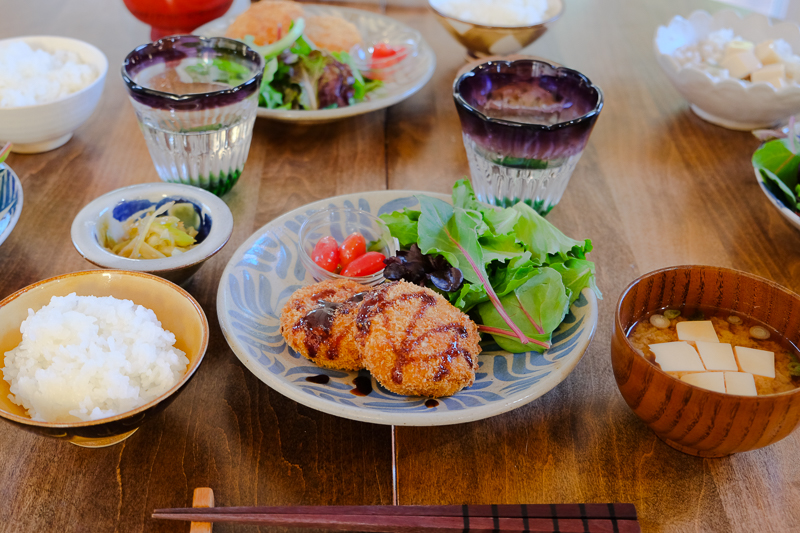 ポテトコロッケの献立