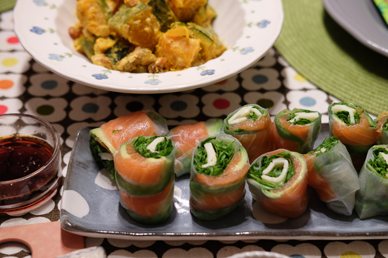 サーモン入り生春巻き