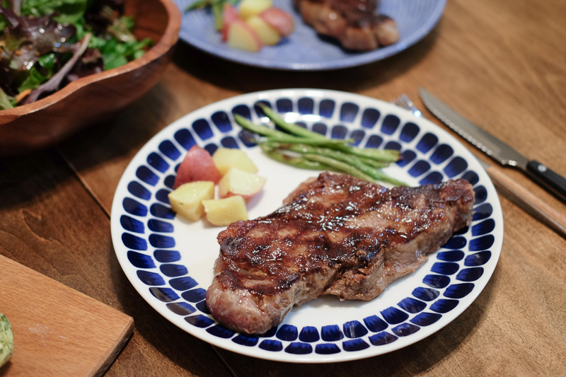 迫力のステーキ