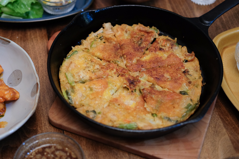 キムチチーズのチヂミ