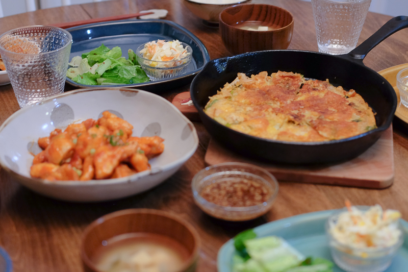 あとはロメインレタスサラダとコールスロー