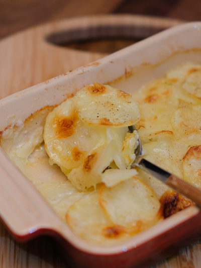 とっても簡単なポテトグラタンの出来上がり