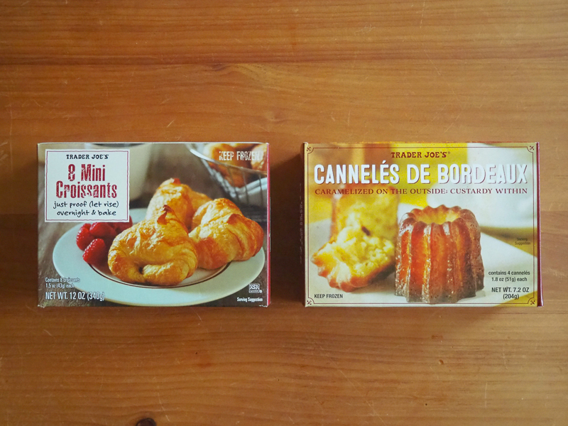 冷凍クロワッサンとカヌレ